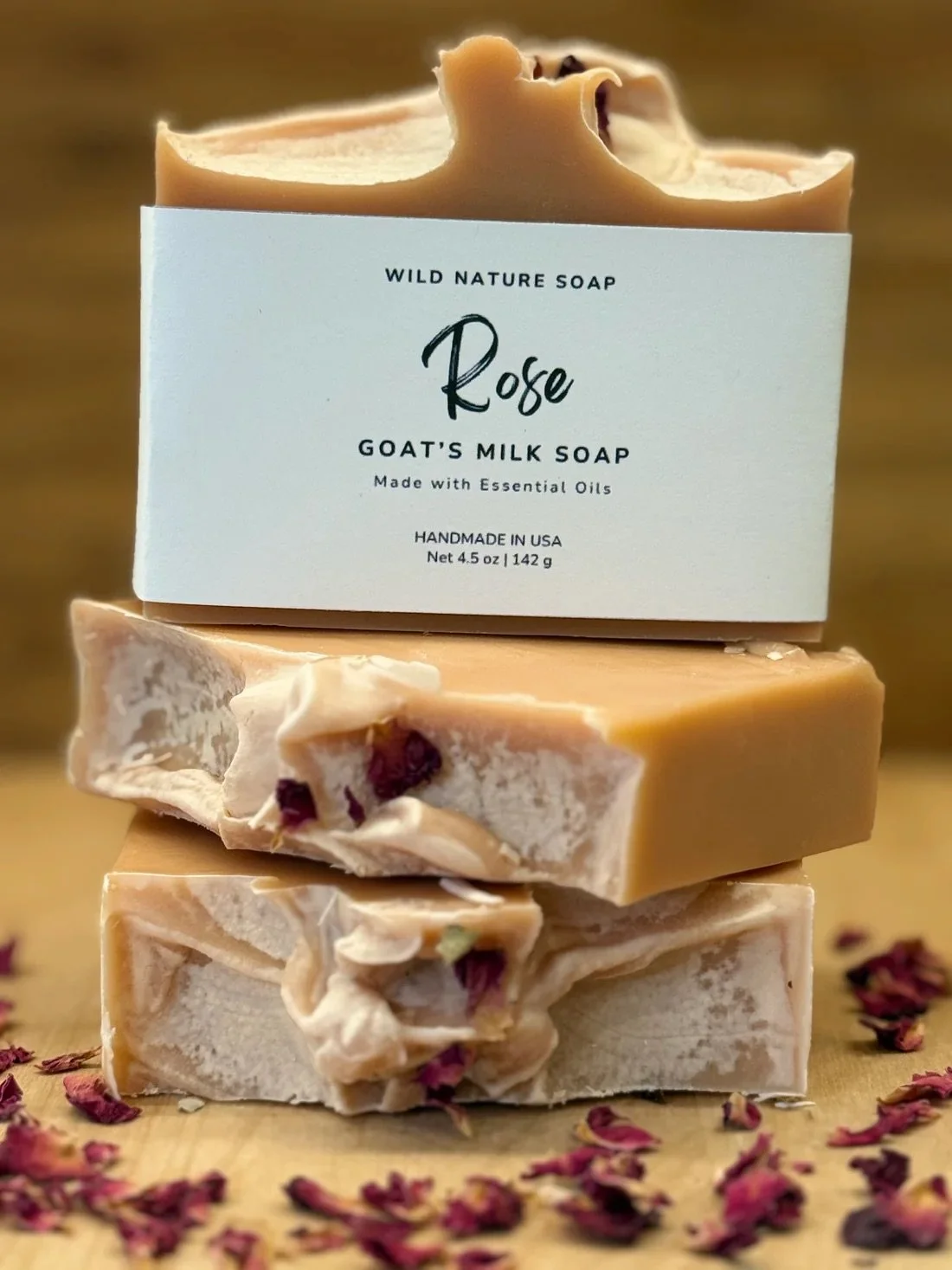 Goat's milk soap: Rose coconut fragrance.
