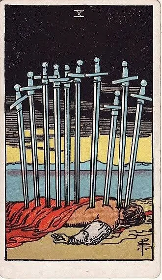 New Moon Gemini: 10 of Swords