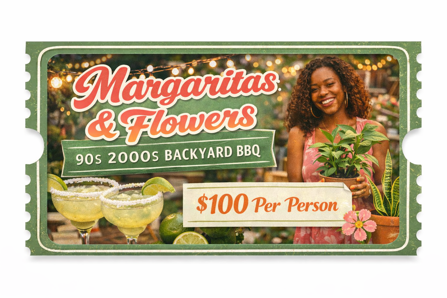 Margarita's & Flowers: 90's Backyard BBQ