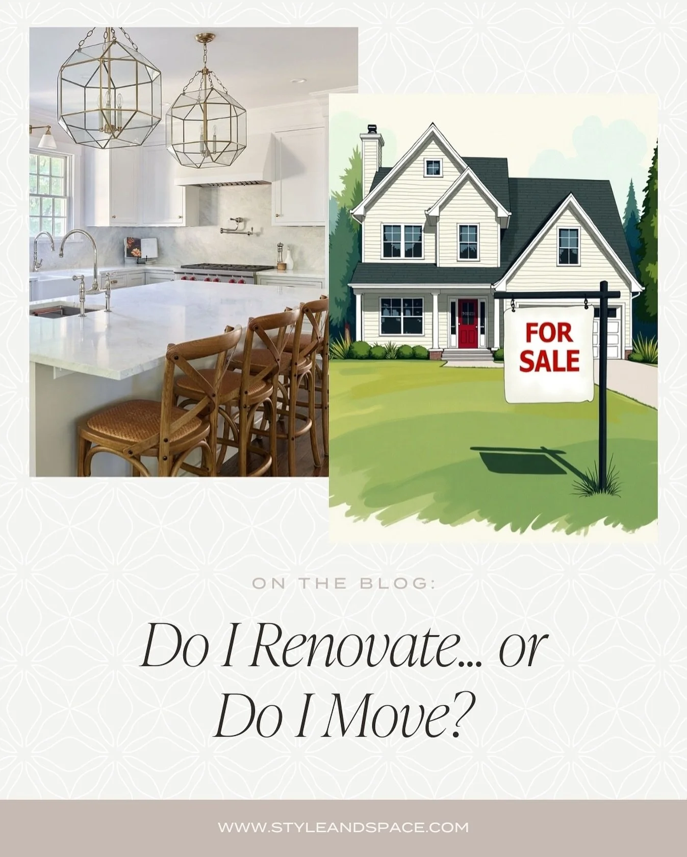 On the blog: Do I renovate&hellip; or do I move?

You know the feeling. You&rsquo;re scrolling on Zillow late at night, sipping something cold, the kids finally asleep, your kitchen quietly judging you for still not replacing the light fixture you sw