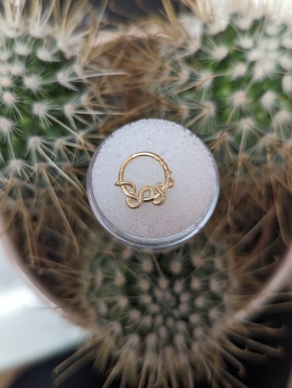 Tish Lyon 14ct Gold - 'Snake Ring'
