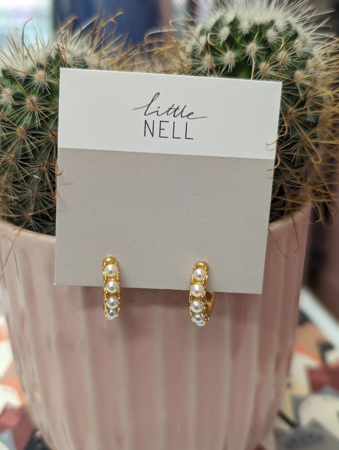 Little Nell - Everyday Gold Pearl Hoop