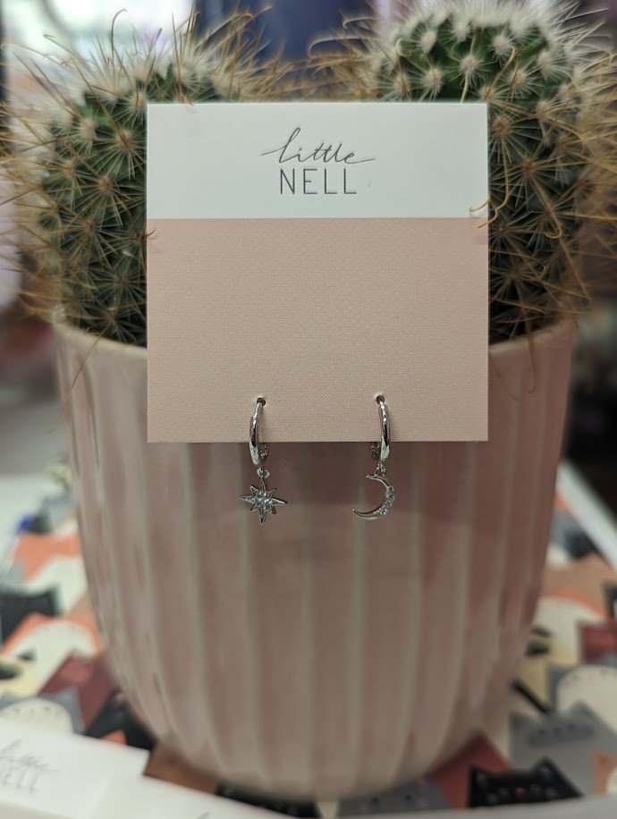 Little Nell - Moon & Star Huggie Hoops