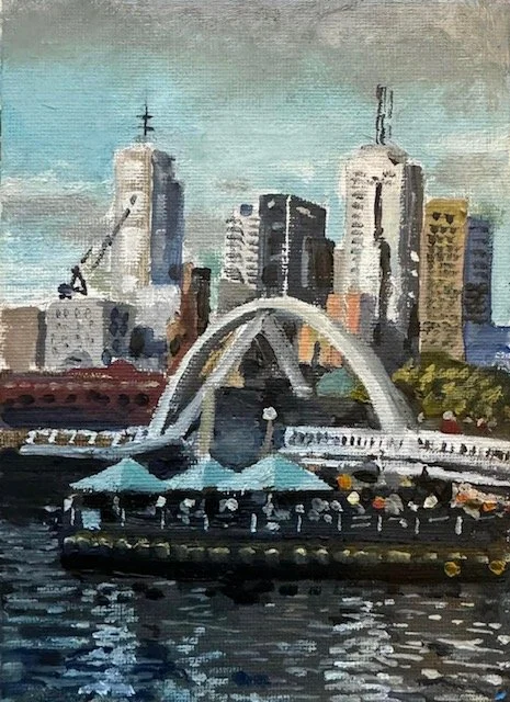 Evan Walker Bridge 5x7 Oil on Canvas