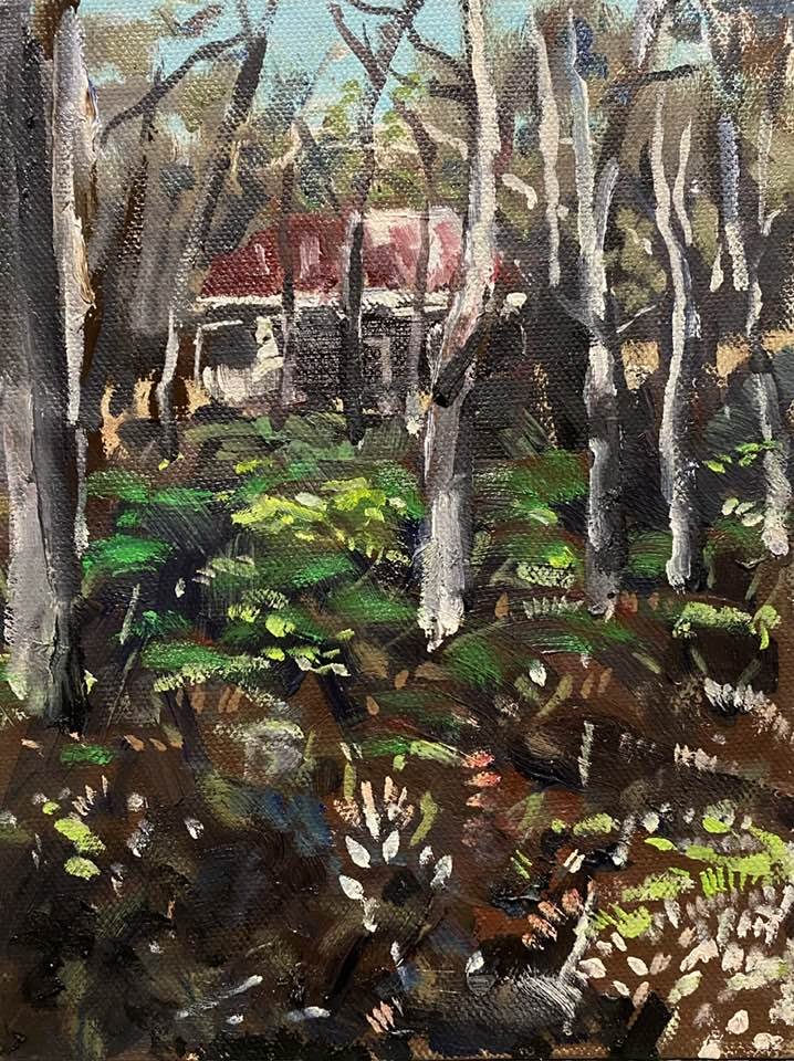 Brandt's get away  Snail valley5x7 Oil on Canvas