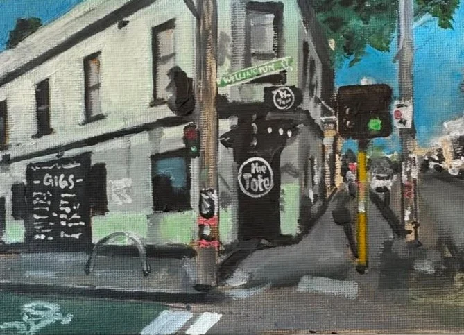 The Tote Hotel  7x5 Oil on Canvas