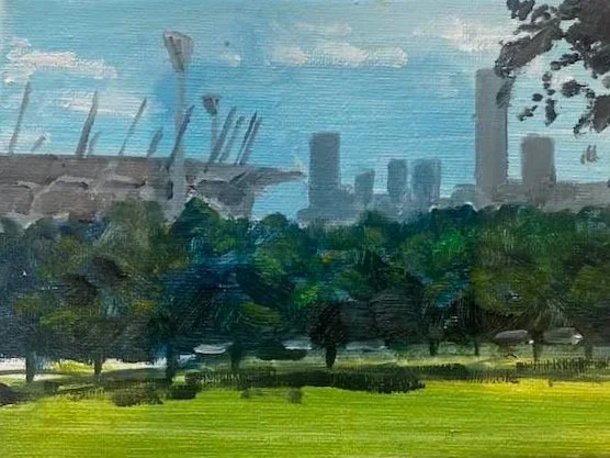Yarra Park 7x5 Oil on Canvas