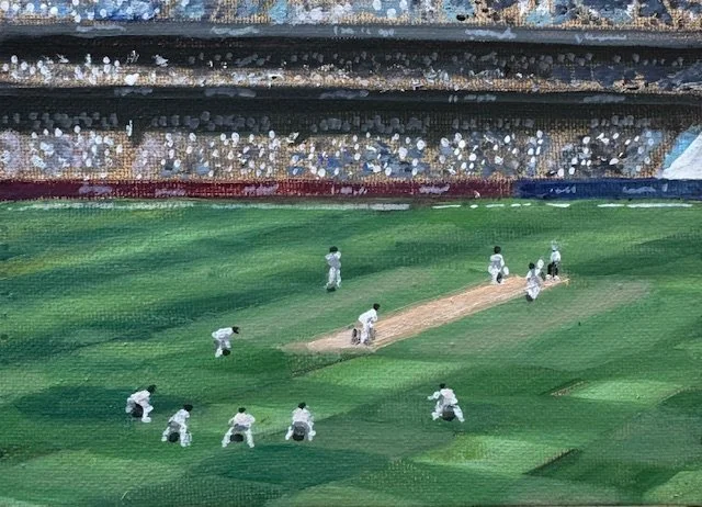 Boxing Day Test 7 x 5 oil on Canvas