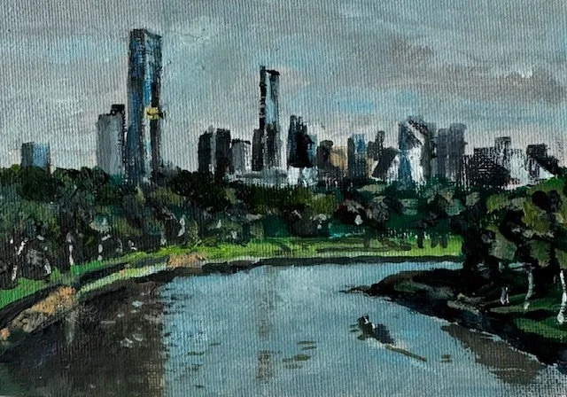 City from the Morell Brigde 7x5 Oil