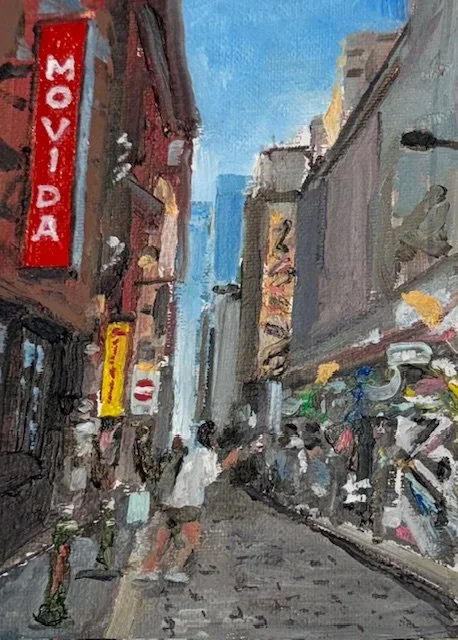 Movida Hosier Lane 5x7 Oil on Canvas Sold