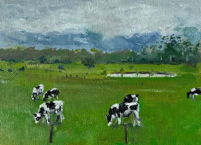 Bill's farm Yarra Junction 7 x 5 Oil on Canvas