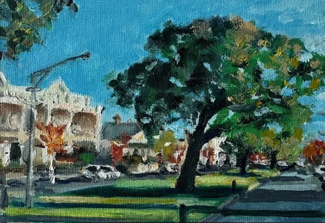 Simpon St East  Melbourne 7x5 Oil on Canvas