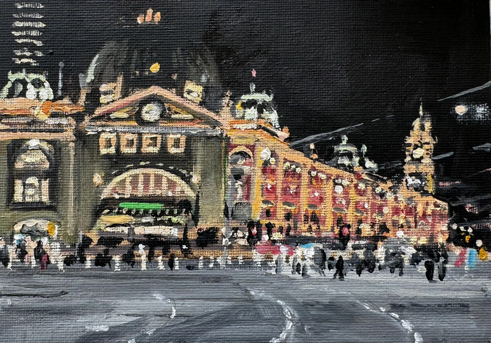 The Last Train 7x5 Oil on Canvas