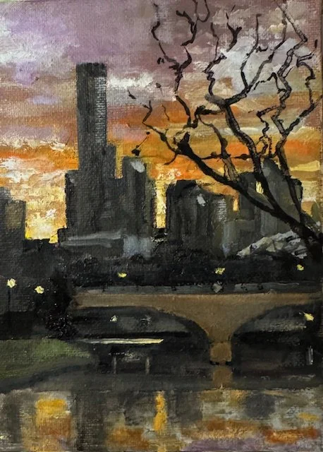 Morell Bridge 7 x 5 Oil on canvas