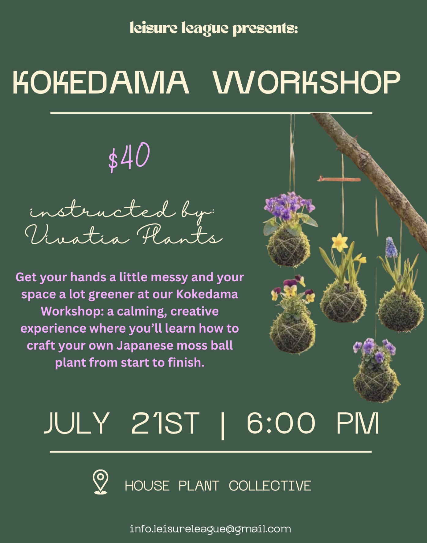 Kokedama Workshop 