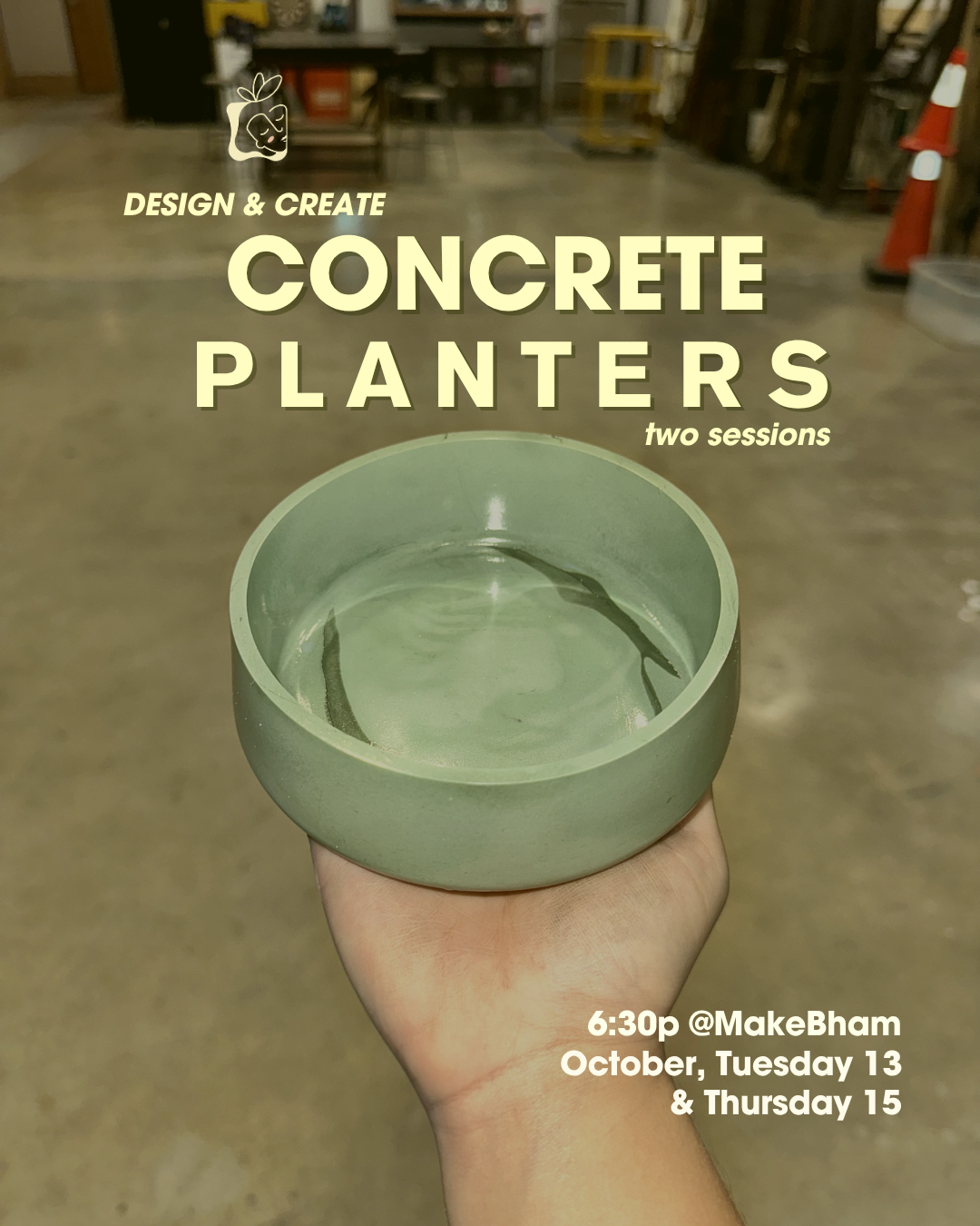 Concrete Planters @MakeBham