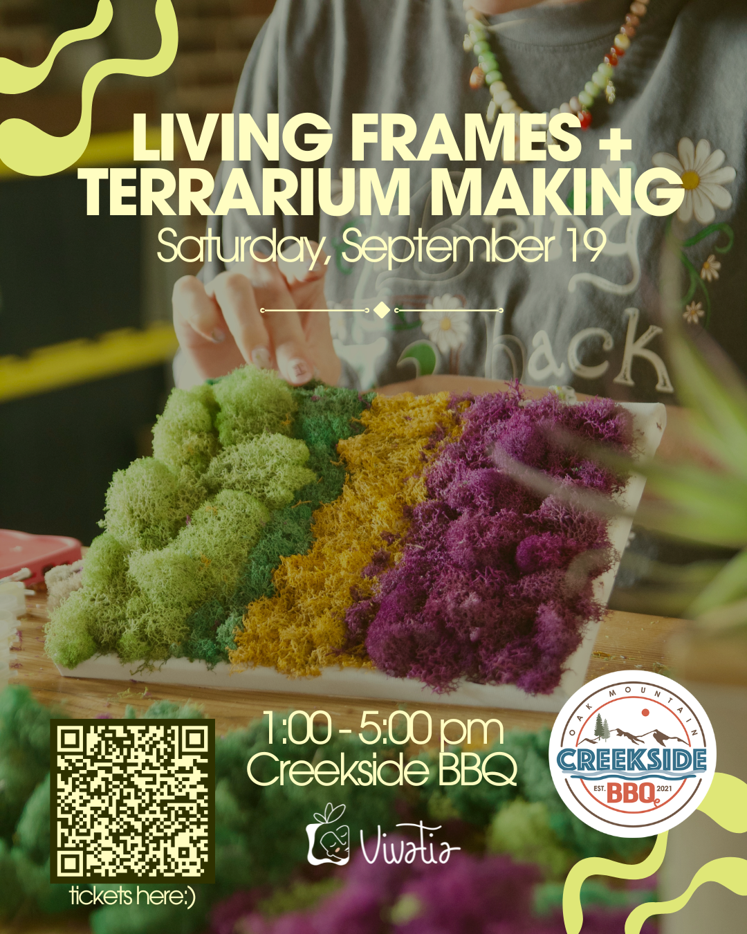 Living Art Frames + Desert Terrariums at Creekside BBQ