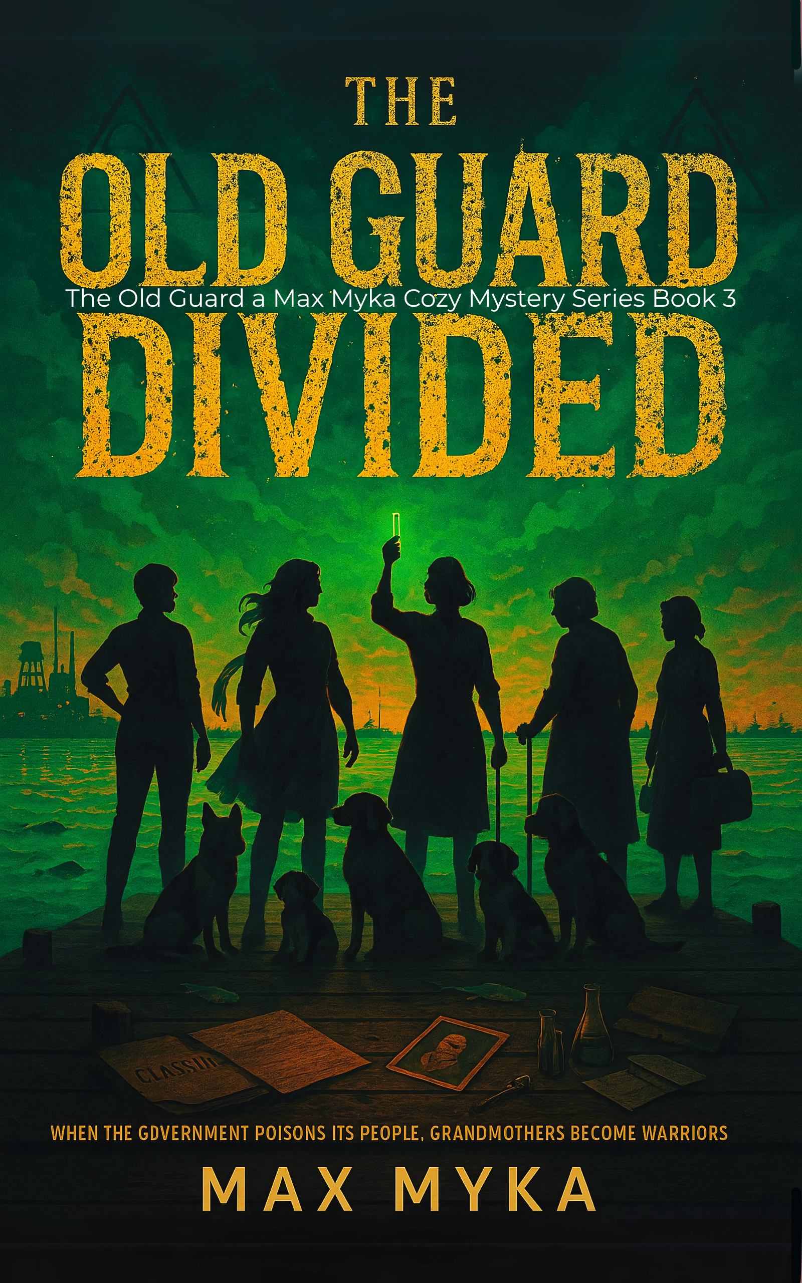 THE OLD GUARD DIVIDED Book 3 in The Old Guard Mysteries

The fish are dying. The government is lying. And five widows with chemistry sets are done playing nice.

When Rita Chapman finds poisoned fish bearing the same chemical signature that killed he
