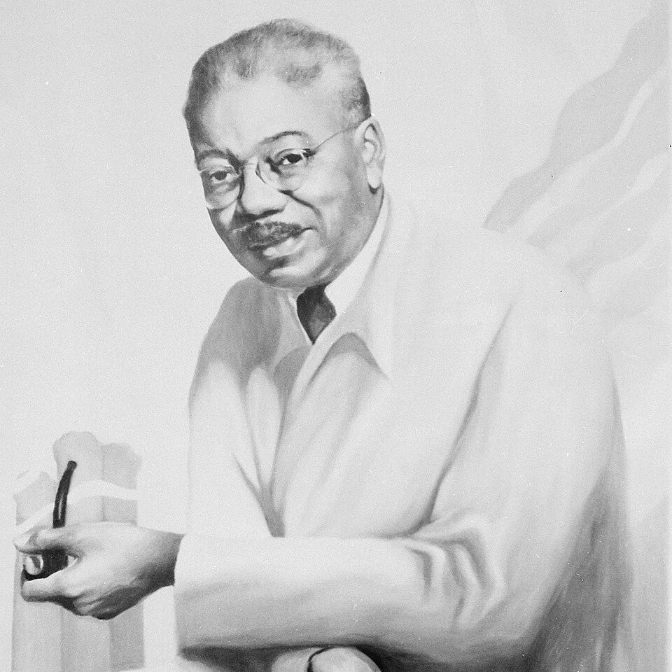 Aaron Douglas (May 26, 1899 &ndash; February 2, 1979 was an American painter, illustrator, and visual arts educator. He was a major figure in the Harlem Renaissance.[2] He developed his art career painting murals and creating illustrations that addre