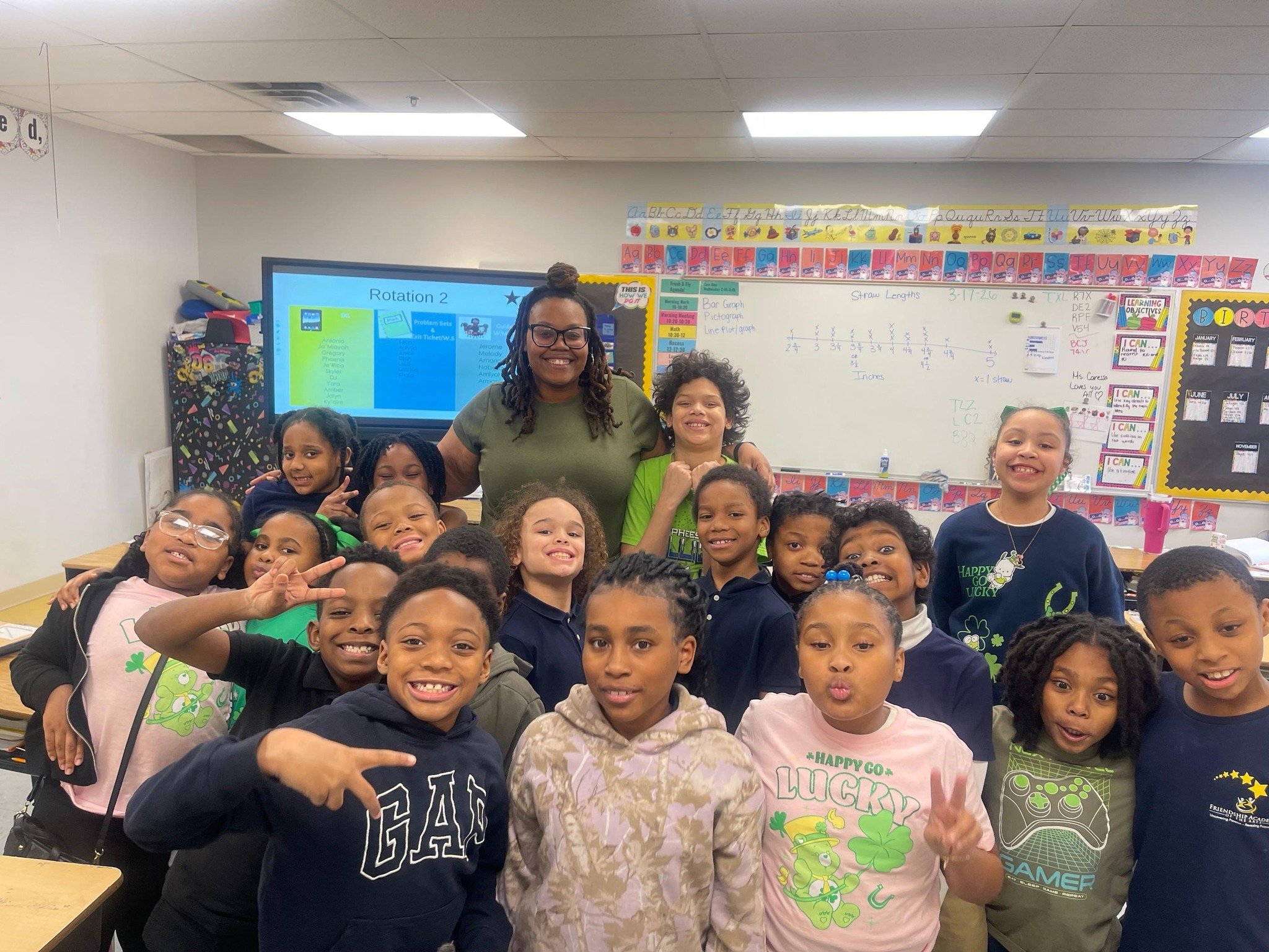 Yesterday Spirit Week attire was Green for St. Patrick&rsquo;s Day! Visit www.friendshipacademy.org to enroll in K-8th grades for the 2026-27 school year! #25yearsoffriendship