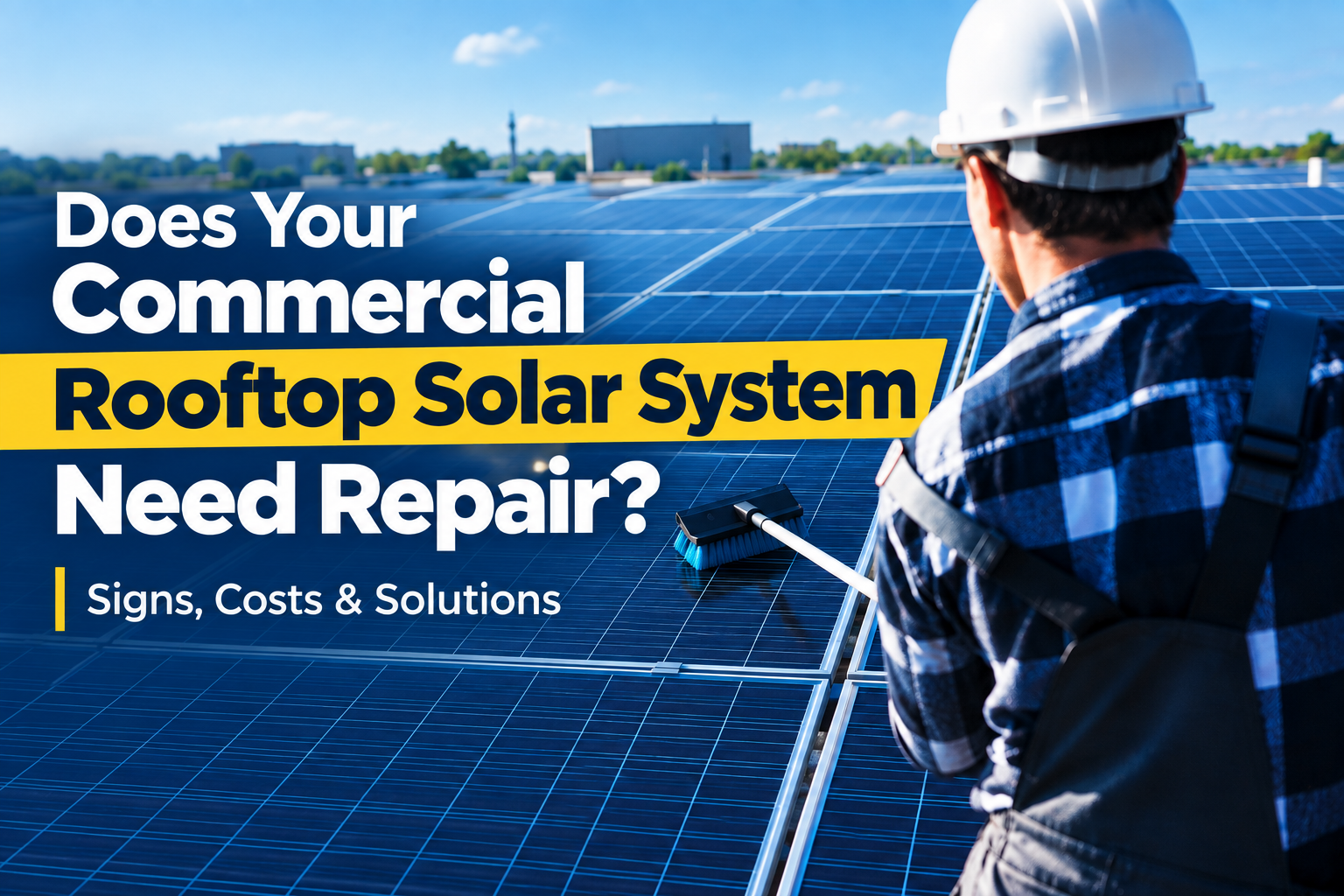 Does Your Commercial Rooftop Solar System Need Repair? Signs, Costs &amp; Solutions