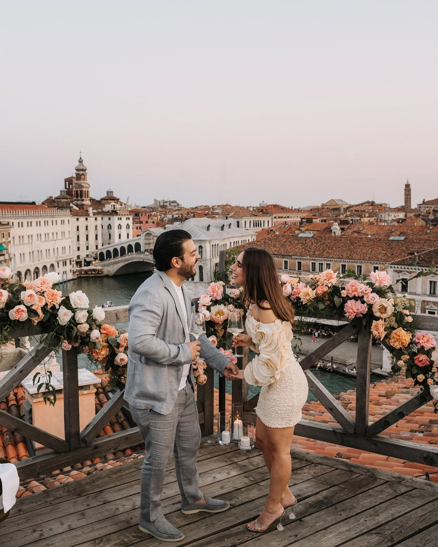 Yes 💍

Planning @houseofkirschner 
Florals @nomadic.bloom 
Photo @mosu.studio 
Venue @venicevenicehotel 

#engaged #weddingflorist #engagement #proposal #destinationwedding #venice