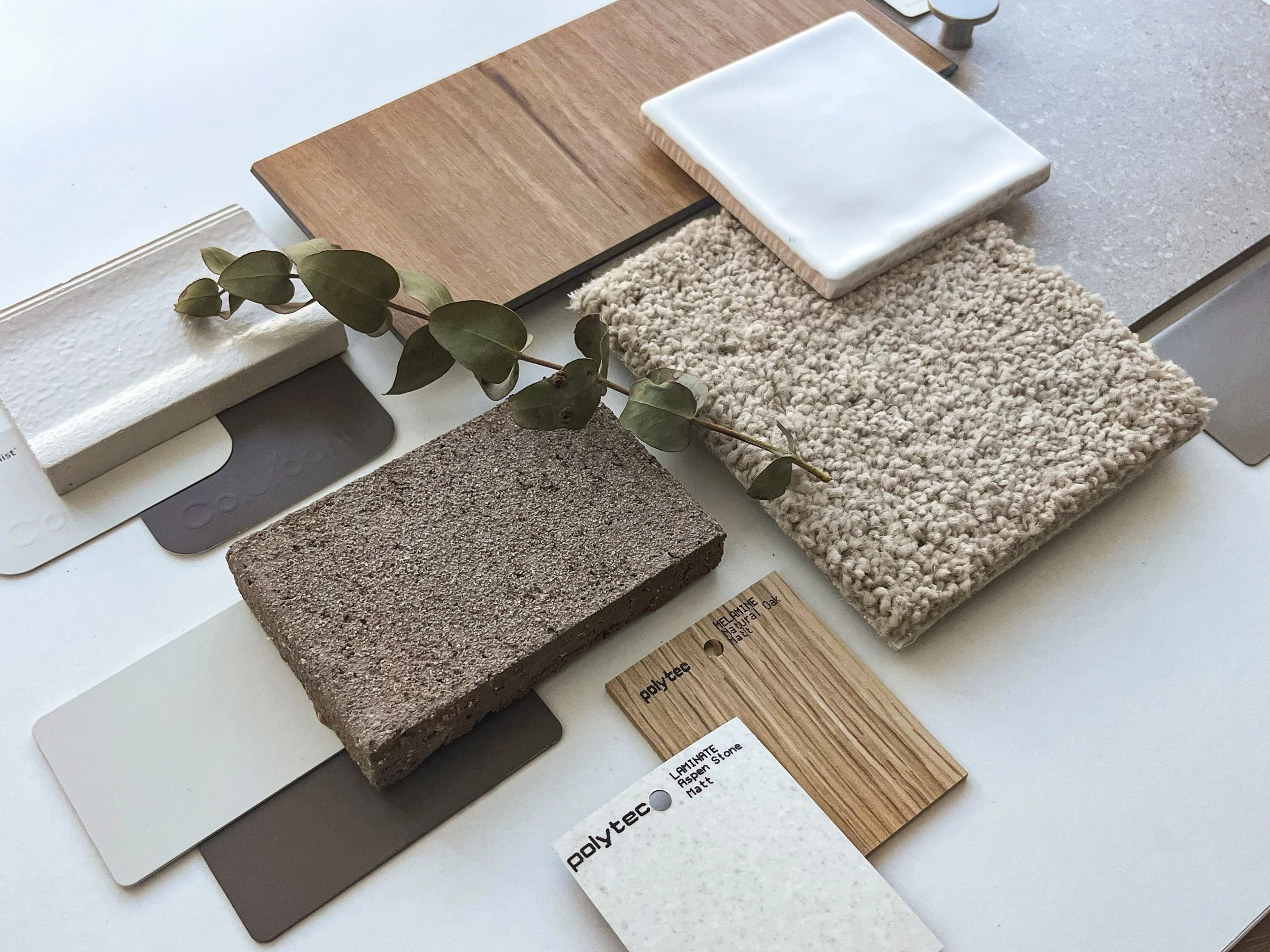 house design material flat lay