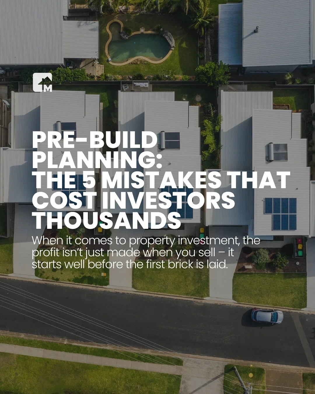 Thinking of building to invest? The biggest profits are made before construction even begins. 

Avoid these 5 costly mistakes:
1. Buying land without checking orientation, slope and soil
2. Skipping feasibility studies on rent, resale and holding cos