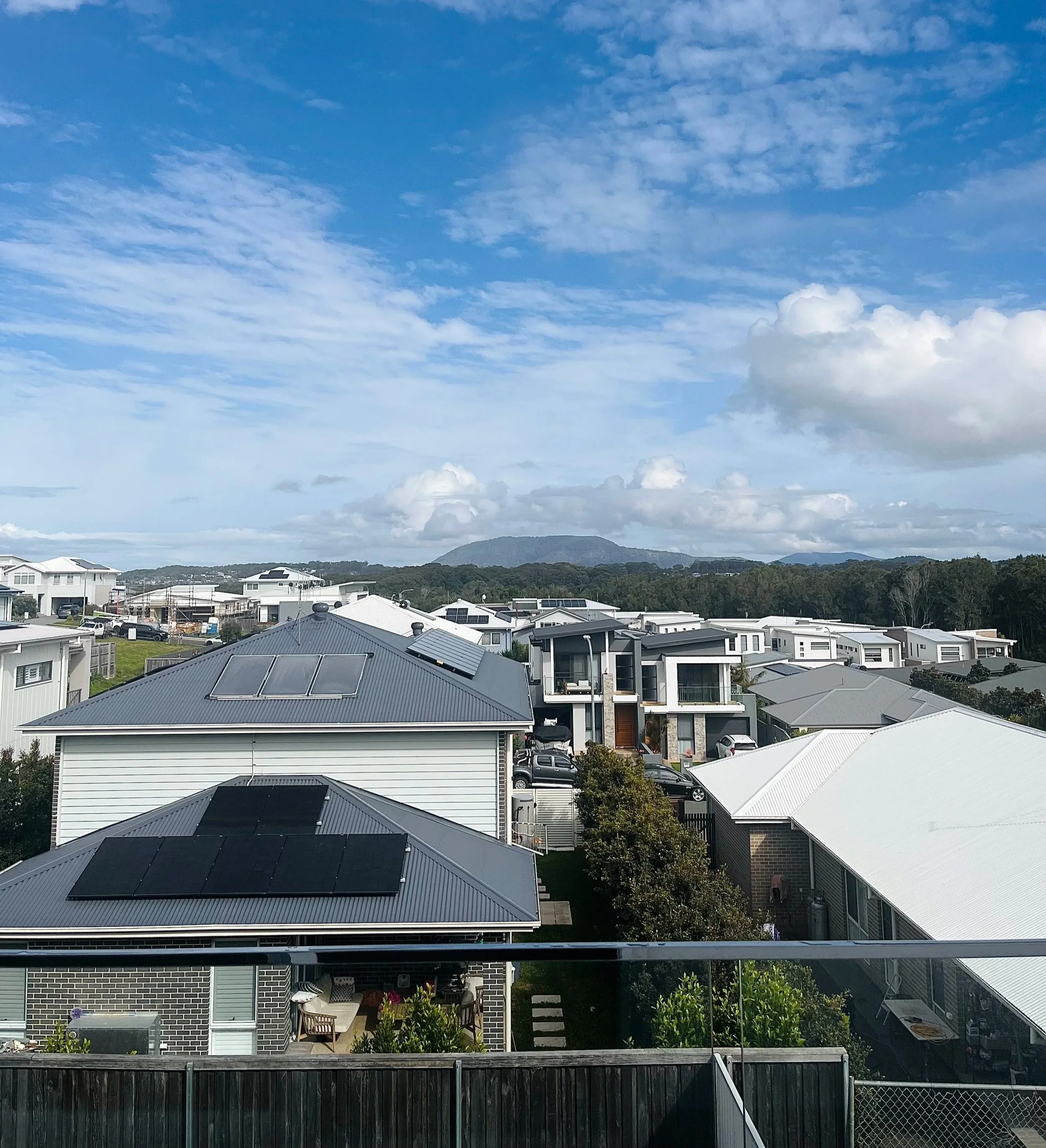   The view of North Brother mountain from one of the townhouse rear balconies.  