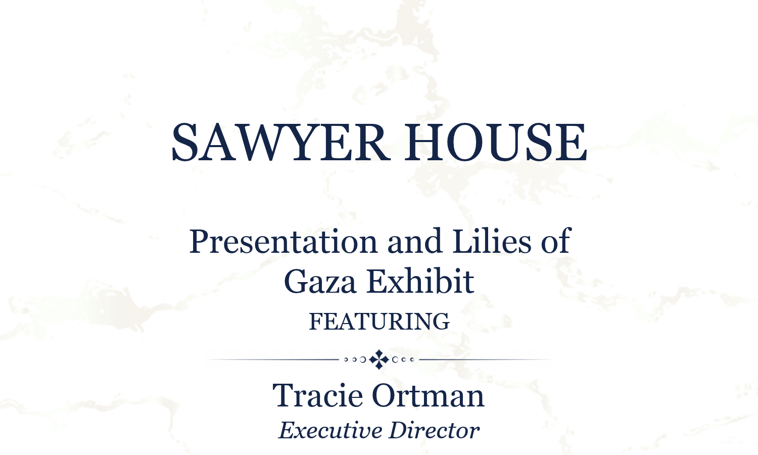 Lilies of Gaza Exhibit
