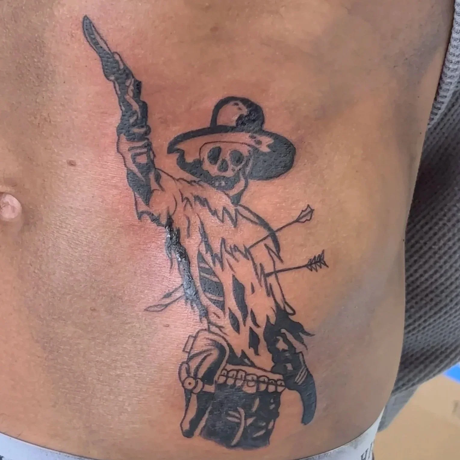 Small lettering tattoo. Springdale, AR