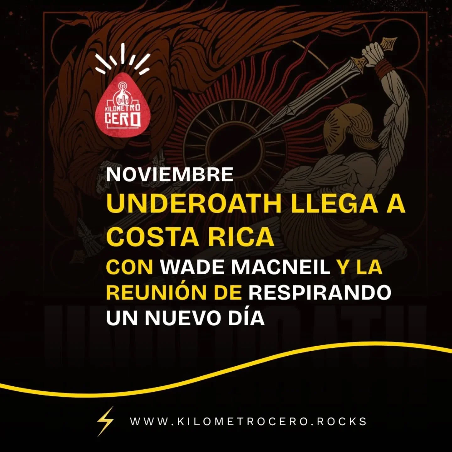 😱 La banda ícono del post-hardcore y metalcore @underoathband llega por primera vez al país, acompañada por el DJ set de @wademacneil y el regreso exclusivo de @rund_cr 🤩 Ya podés comprar tus entradas en modalidad early