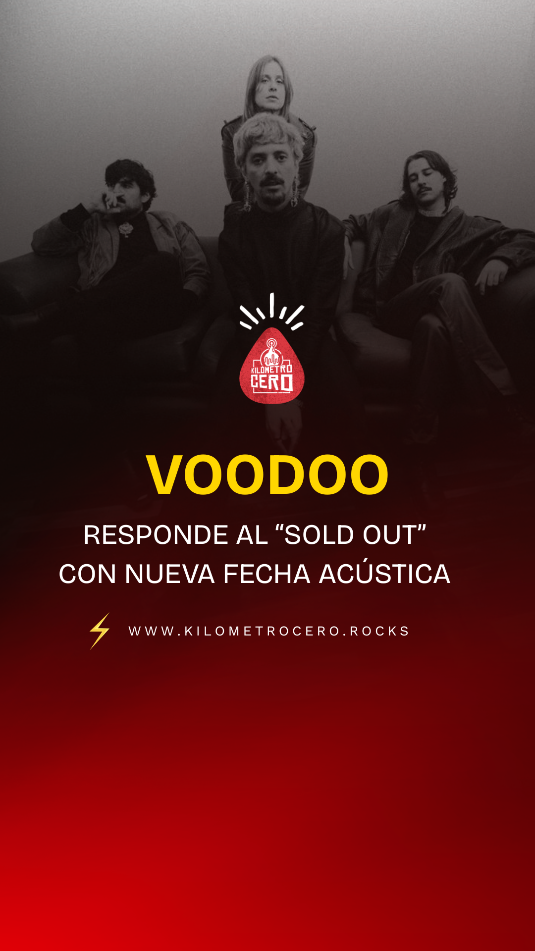 Voodoo responde al “sold out” con nueva fecha acústica