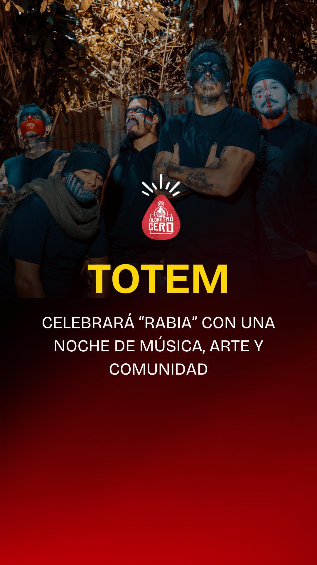 Totem celebrará “Rabia” con una noche de música, arte y comunidad
