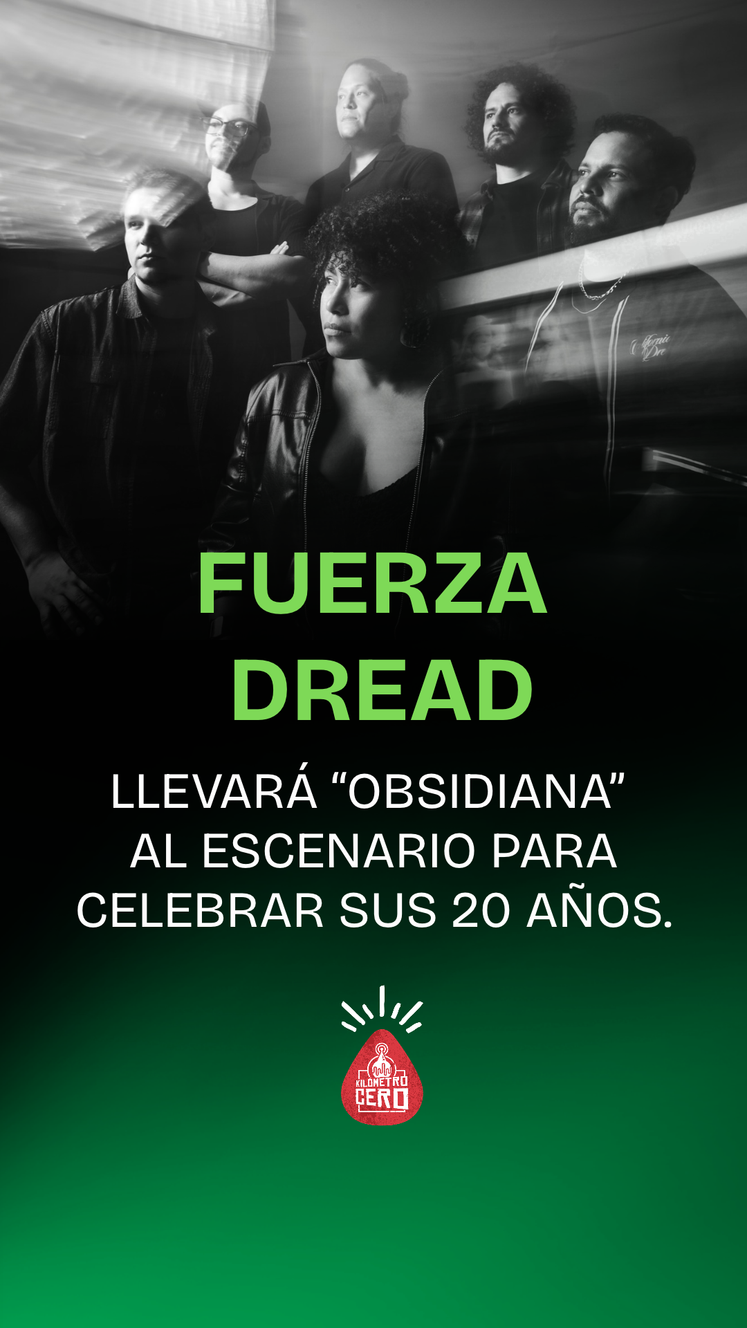 Fuerza Dread llevará “Obsidiana” completo al escenario para celebrar sus 20 años.