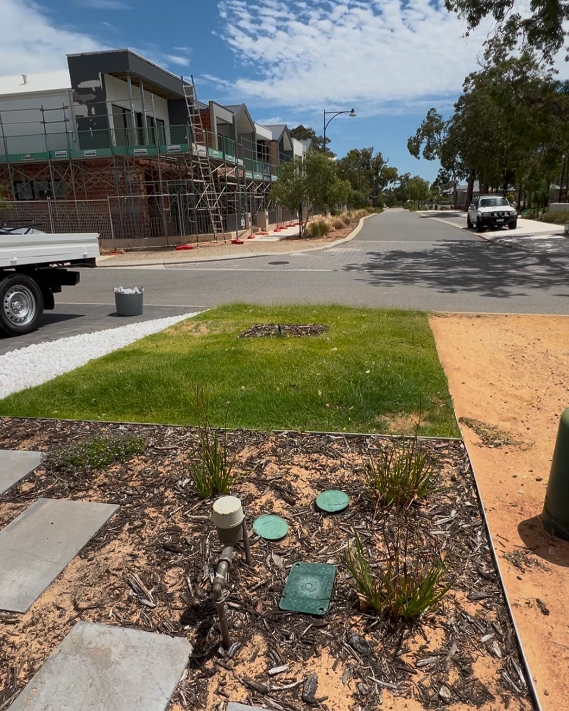 The lawn renovation process: 
- Scalp
- Scarify
- Cleanup 
- Top Dress

No need to aerate this one as it hasn&rsquo;t been down very long. On a well established lawn we would to free up compaction. 

Stay tuned for the results! 

#lawnrenovation #law