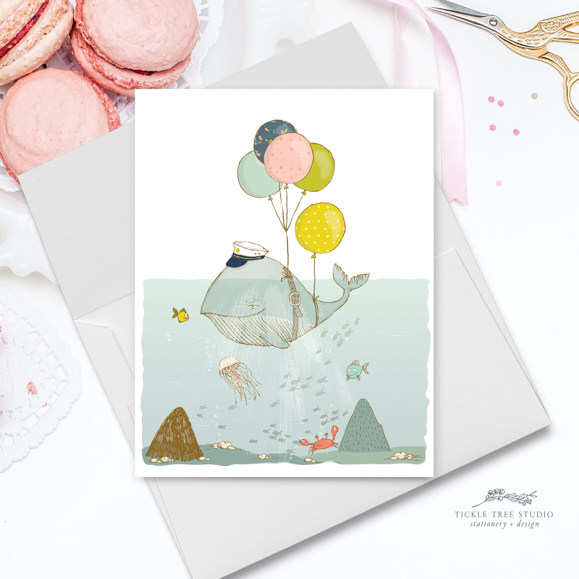 Greeting Card – Fun Nautical | Watercolour Illustration | Handcrafted Stationery | Blank Inside(K012.3)