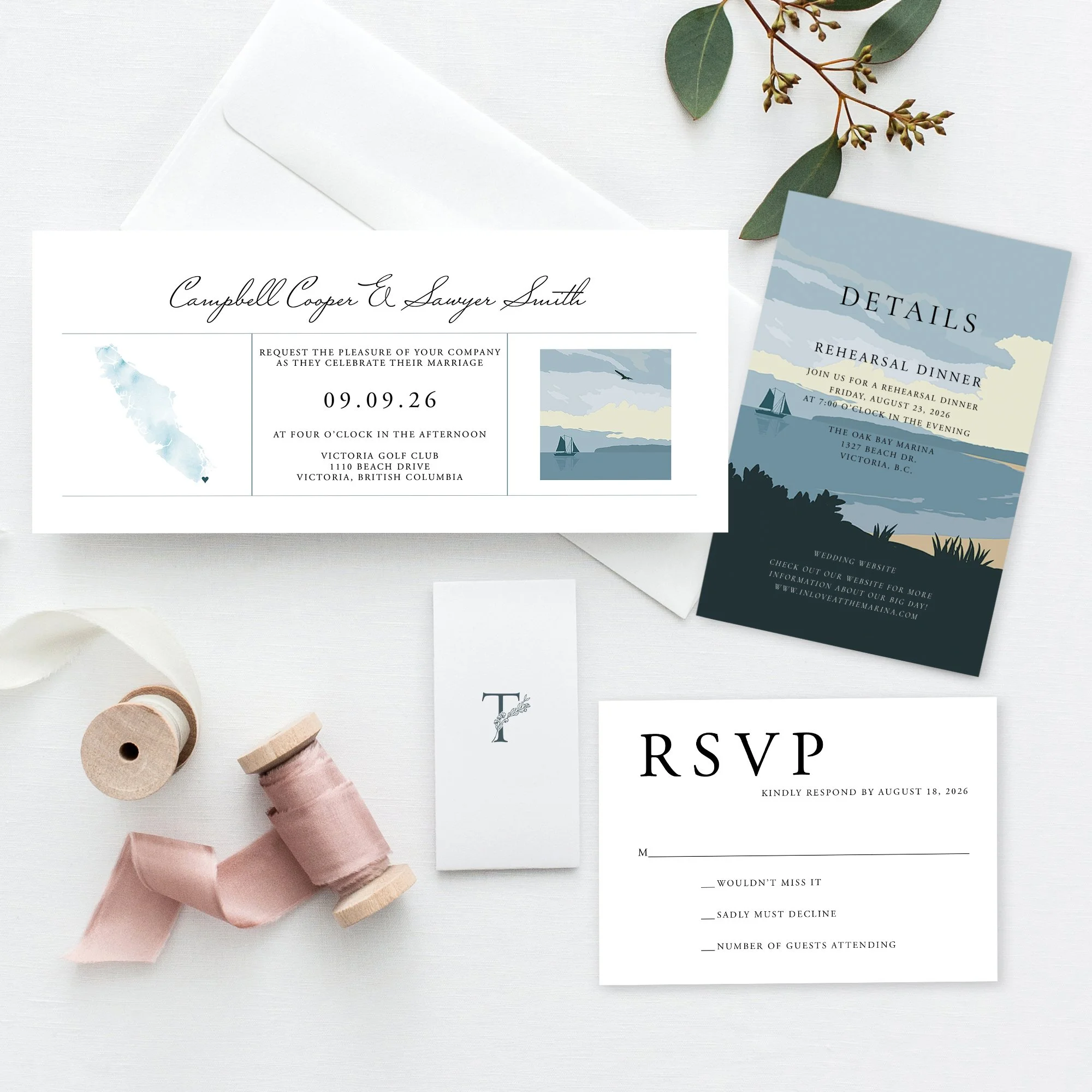 Linden Collection - Wedding Invitation Suite - W063