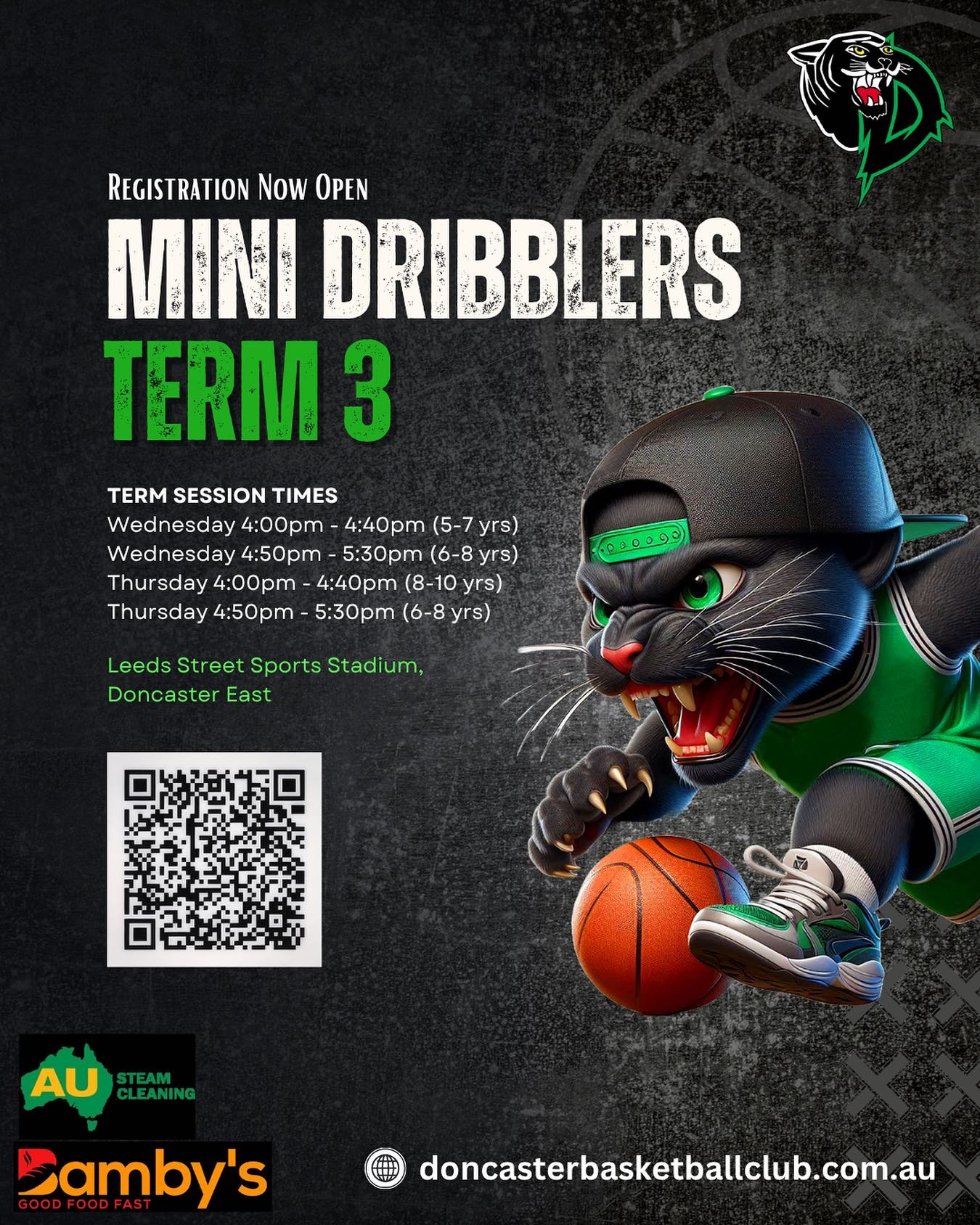 Mini Dribblers Term 3 Registrations have just opened! The term starts the week of 21/07. Get in quick to secure your preferred session time. Spots are limited.
If you have any questions, please email us at minidribblers@doncasterbasketballclub.com.