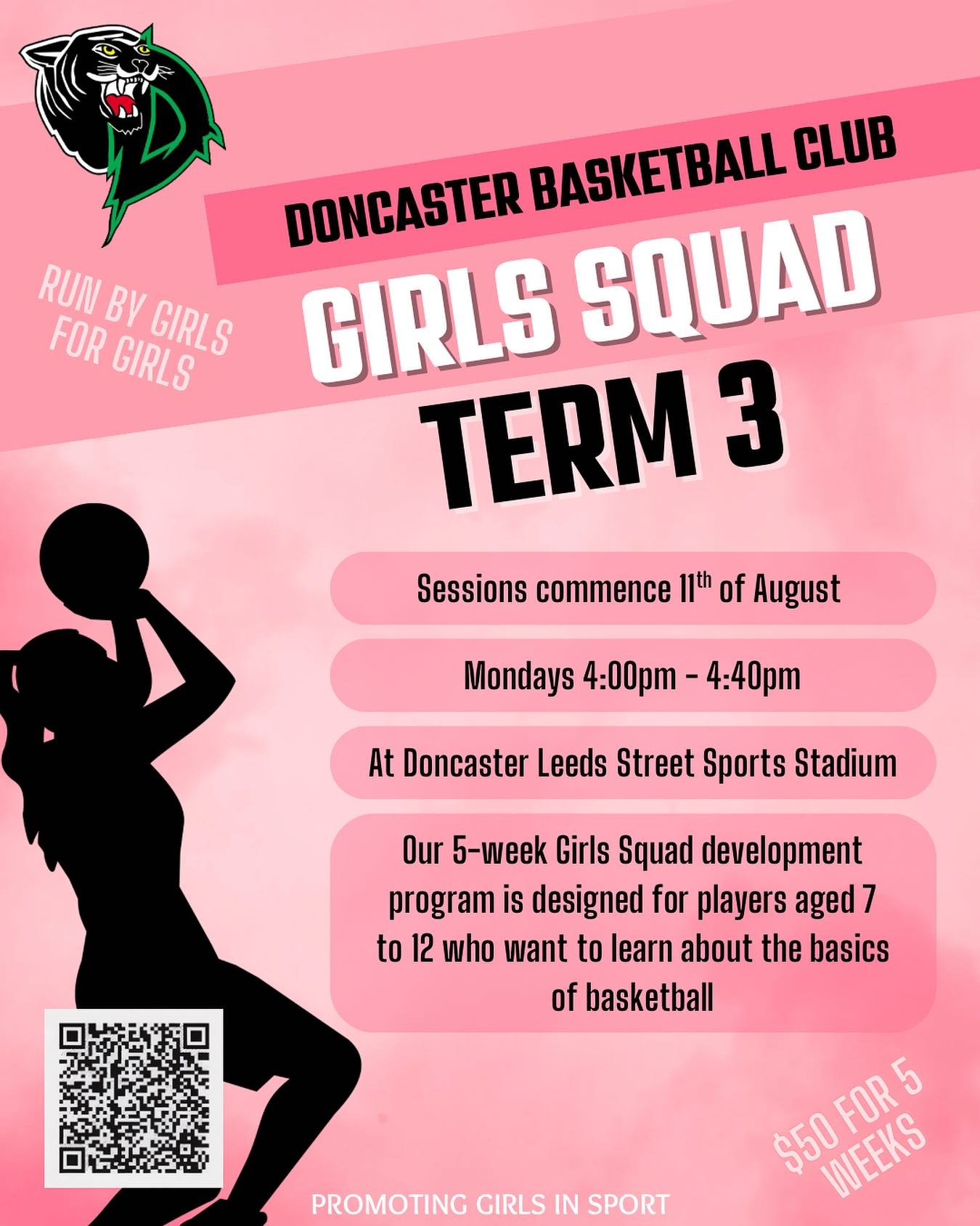 ๐จGIRLS SQUAD IS BACK๐จ
Last term’s Girls Squad was a hit so it’s back for term 3! Registration is now open with spots limited ๐๐
Secure your place by scanning the QR code above or clicking the ๐link in our bio