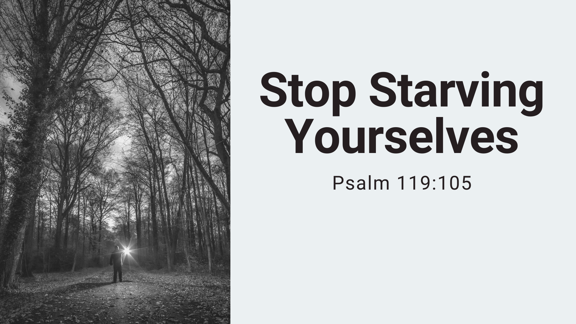 Stop Starving Yourselves