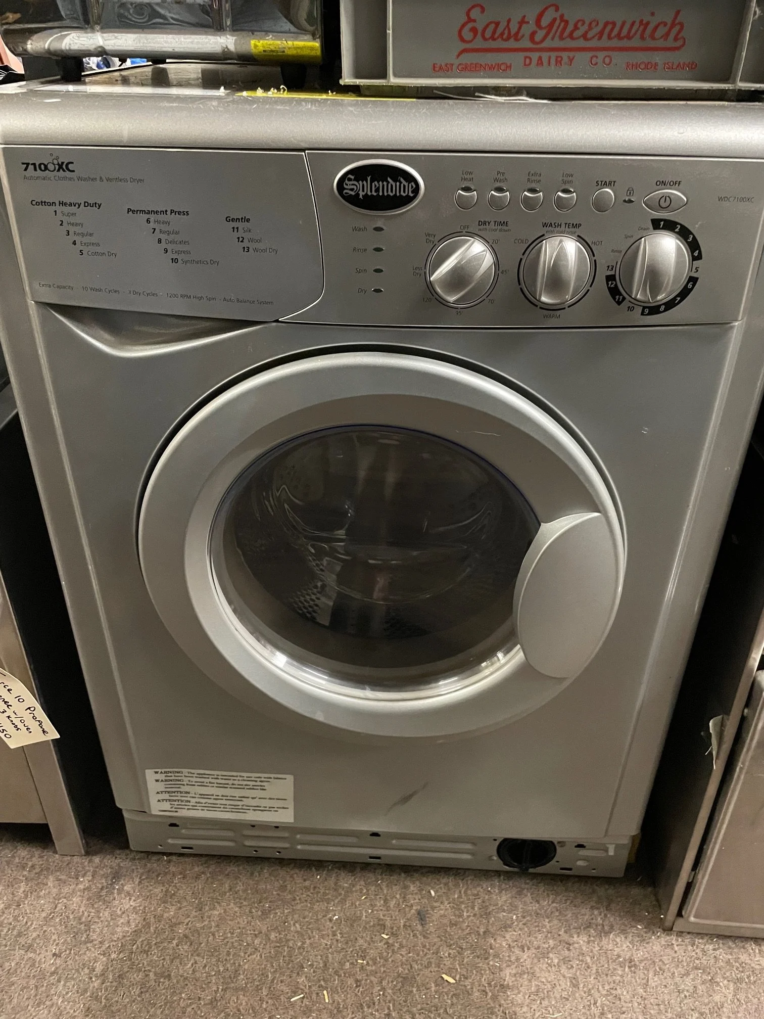 Splendide WDC7100XC Washer-Dryer Combo - Ventless, Platinum $800