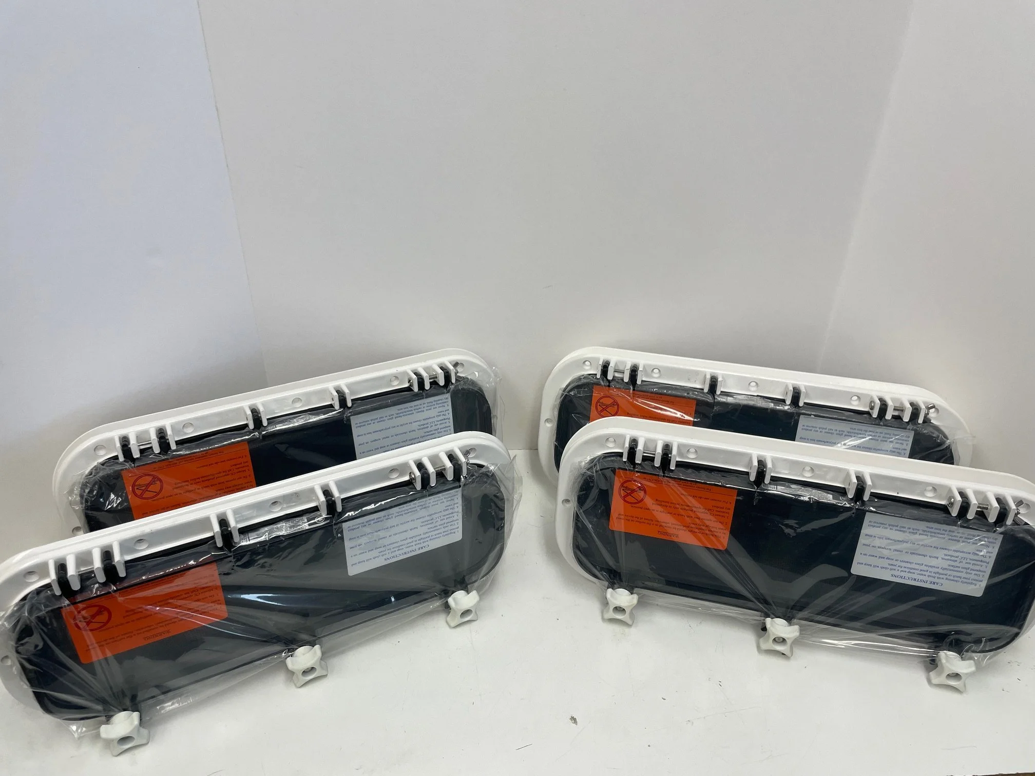 Bomar Gray Series Molded Rectangular Opening Portlight G414- co- 4-1/2 x 14-1/2 Angled 4 available $150 ea. or $500 for 4 