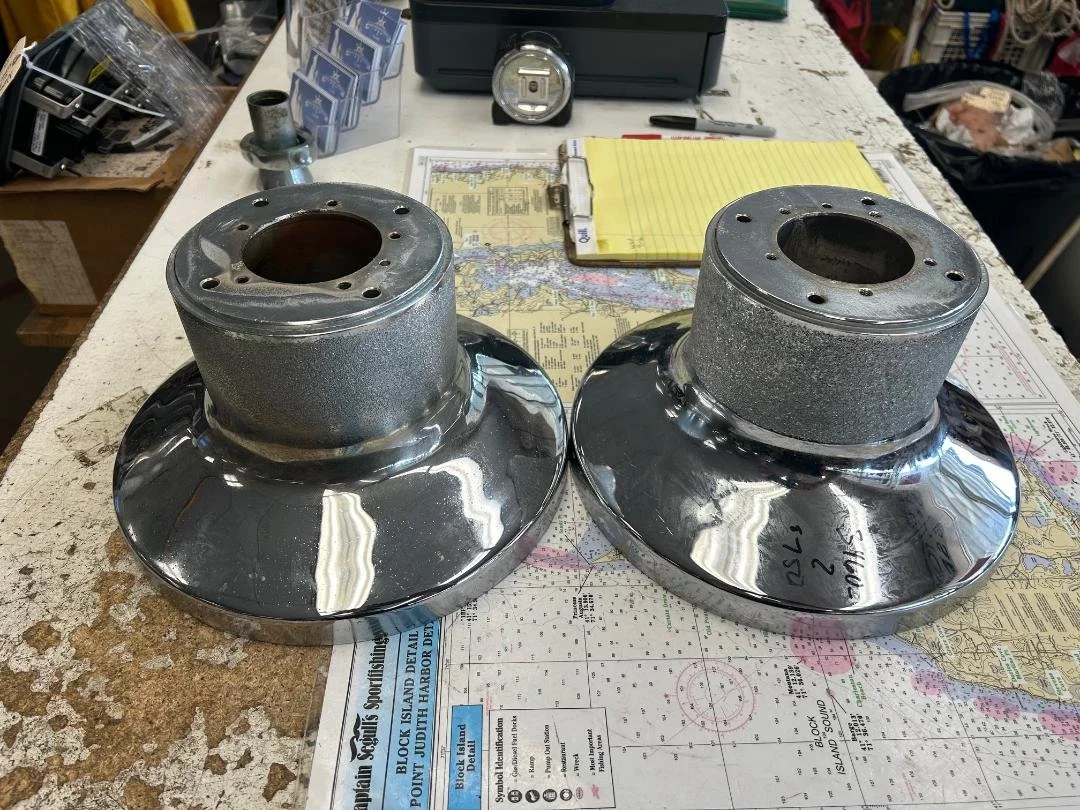 New Lewmar 68 winch drums $750 each received from factory with slight pitting 