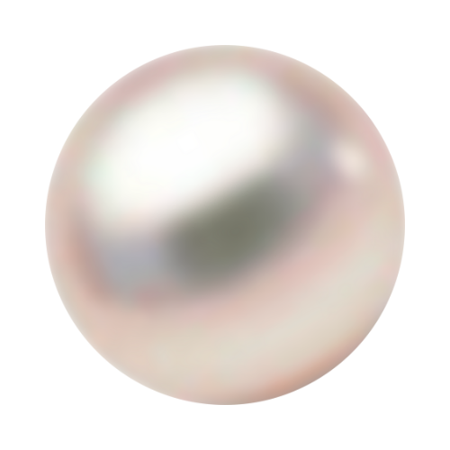 Close-up of a single pearl with a shiny surface.