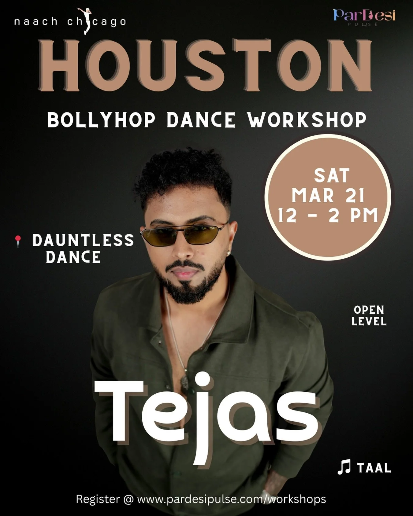 🚨 HOUSTON &mdash; THIS IS HUGE 🚨

For the first time ever, Tejas Dinesh Dhoke is teaching in Houston 🇮🇳✨
Bringing his cinematic, high-energy Bollywood style straight from India.

Founder &amp; Director of DanceFit Studio / DanceFit Live with 1.1M