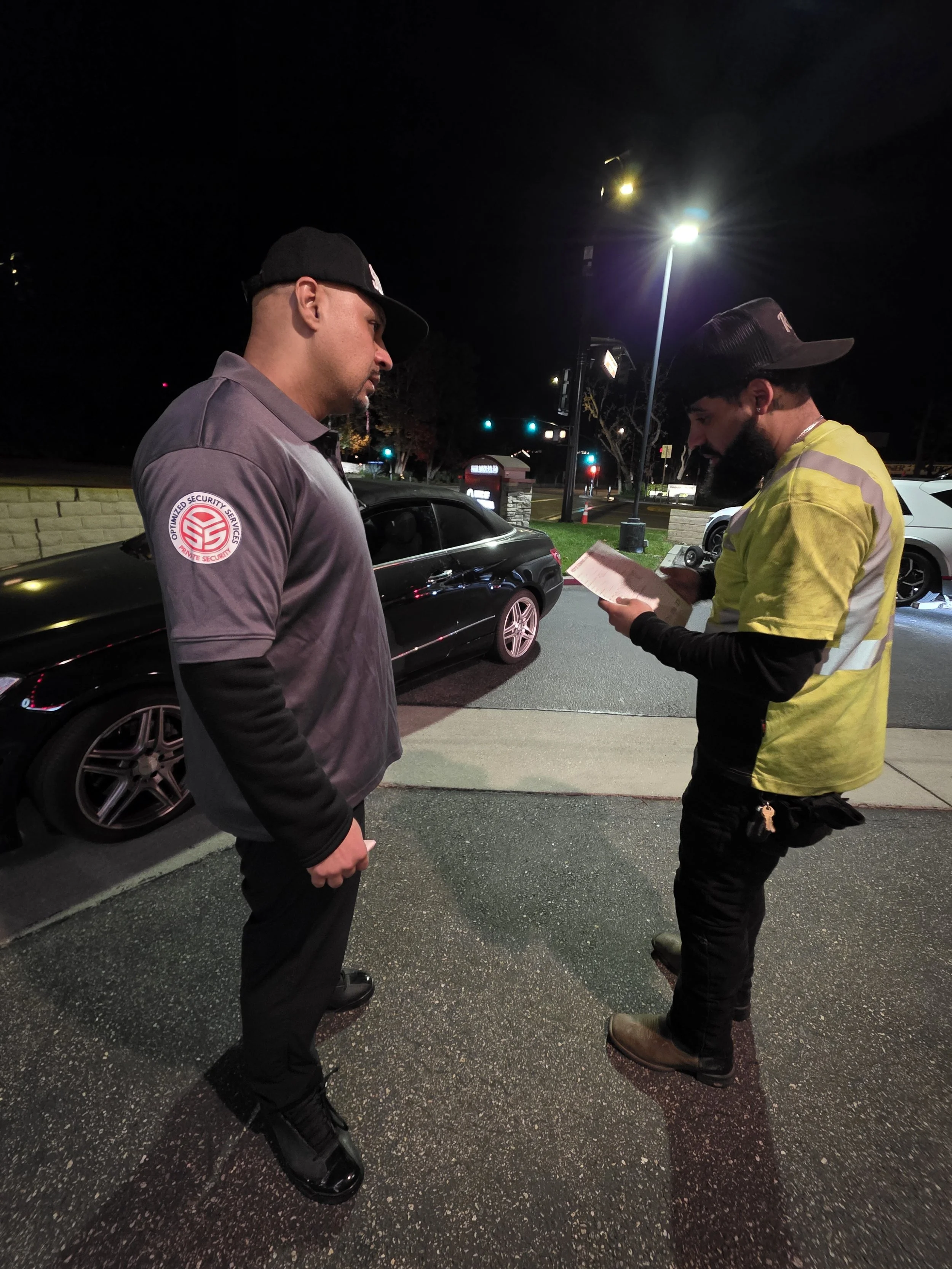Dedicated onsite guard for Westlake Village, Newbury Park businesses—patrol checks, surveillance, and rapid response under Optimized Security Services protocols.