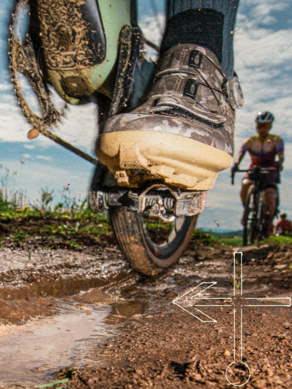 silhouette of bike against white background, attached to a Wahoo trainer 