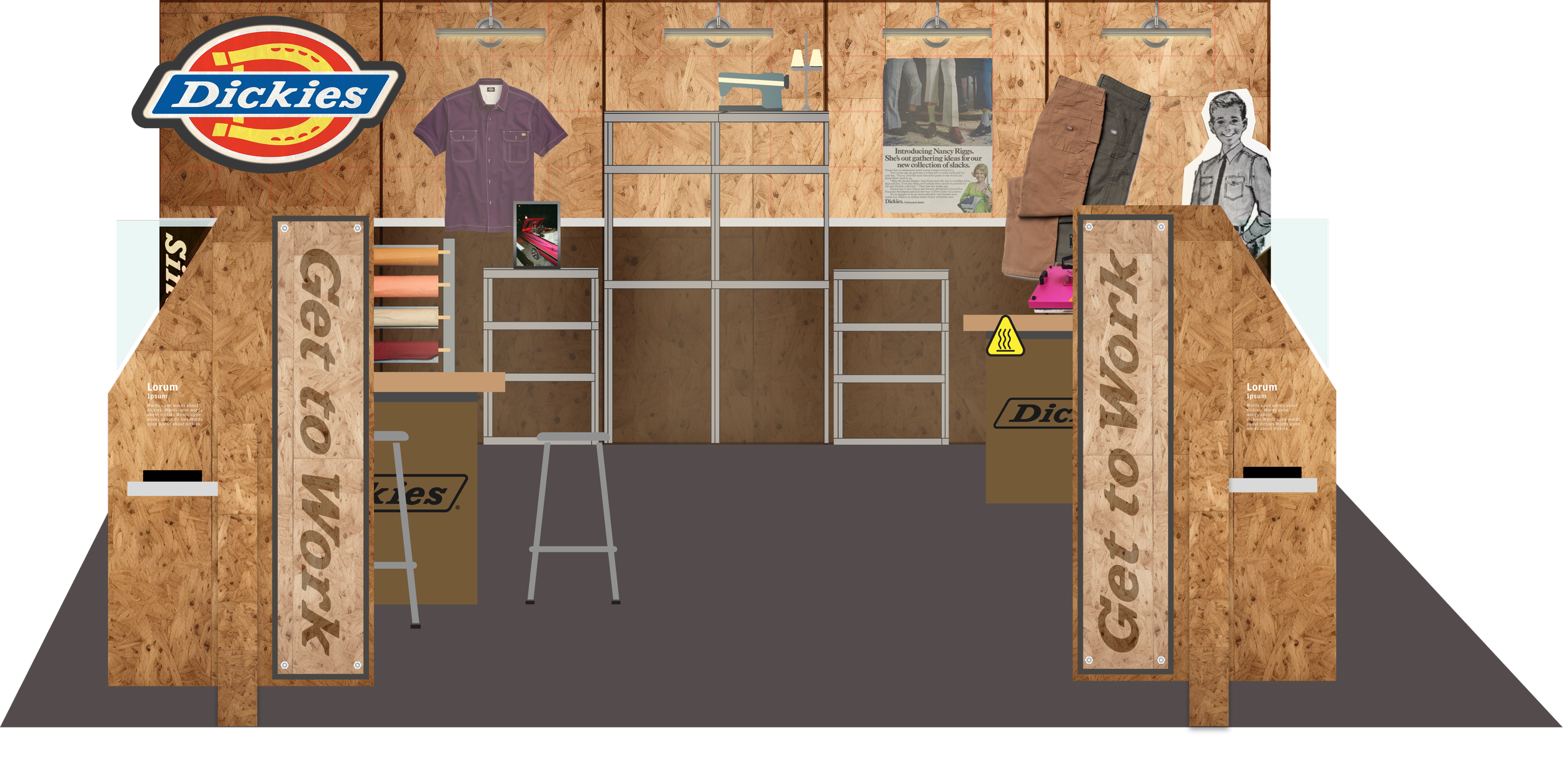 Full sketch with modular pillars