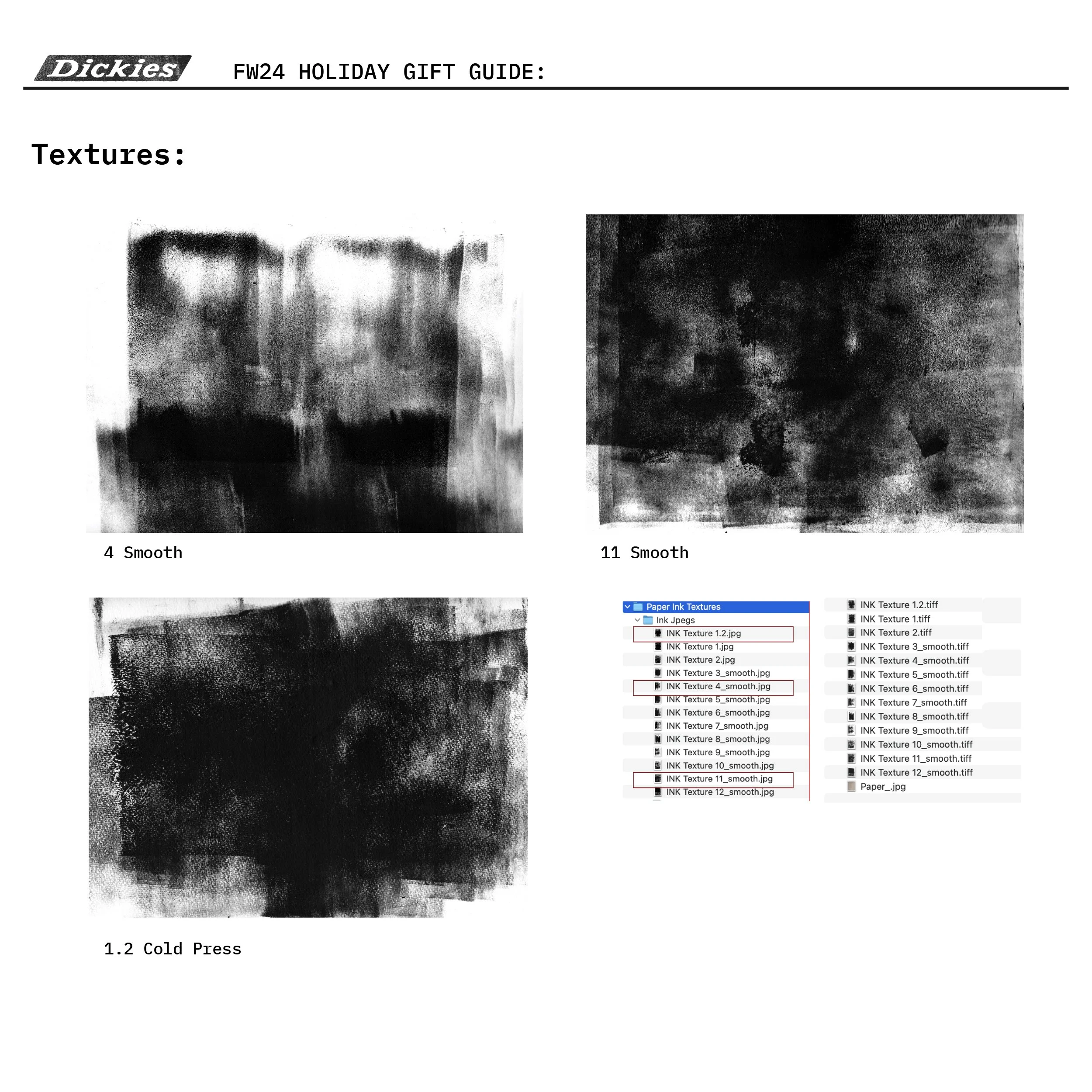 Ink & paper textures